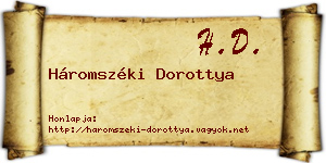 Háromszéki Dorottya névjegykártya
