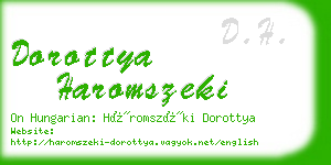 dorottya haromszeki business card